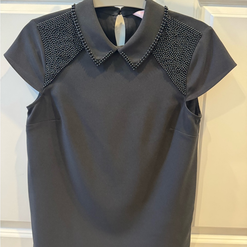 Ted Baker Black Blouse with Beaded Detail Size 1